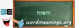 WordMeaning blackboard for nrem